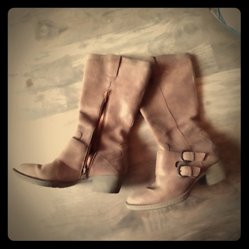 Born Brown Leather Biker Boots